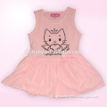 2016 Angel cat Girls Dress Baby Toddler Dress Latest Girls Dress Designs Wholesale